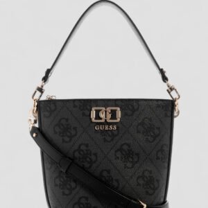 Black logo karnilla logo bucket bag