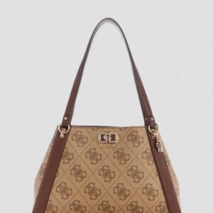 Brown logo karnilla logo girlfriend carryall