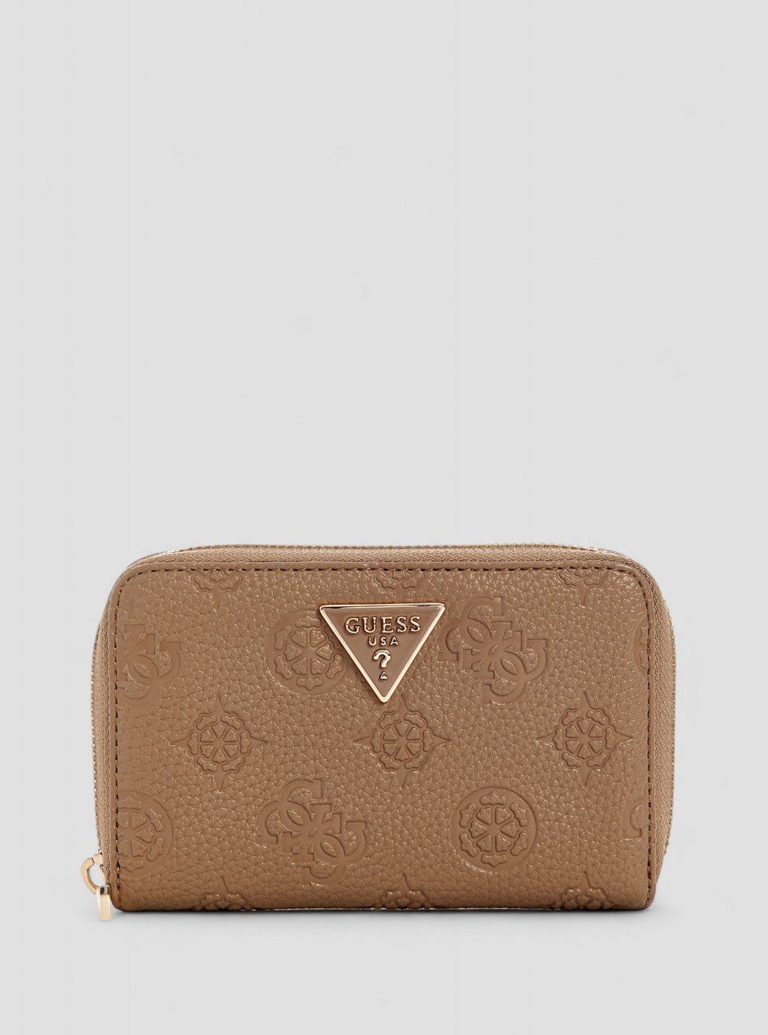 Dark taupe logo cresidia ii medium zip around wallet