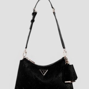 Black cresidia top zip shoulder bag