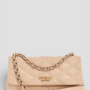 Light beige tamsin convertible crossbody flap bag