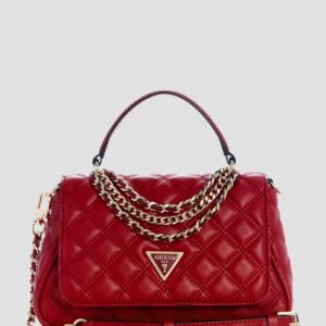 Red giully ii top handle flap bag