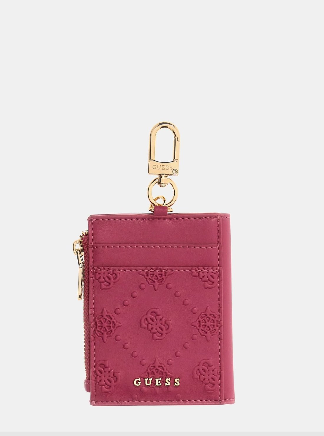 Pink card holder keyring wallet