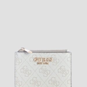 Bone logo laurel credit card case