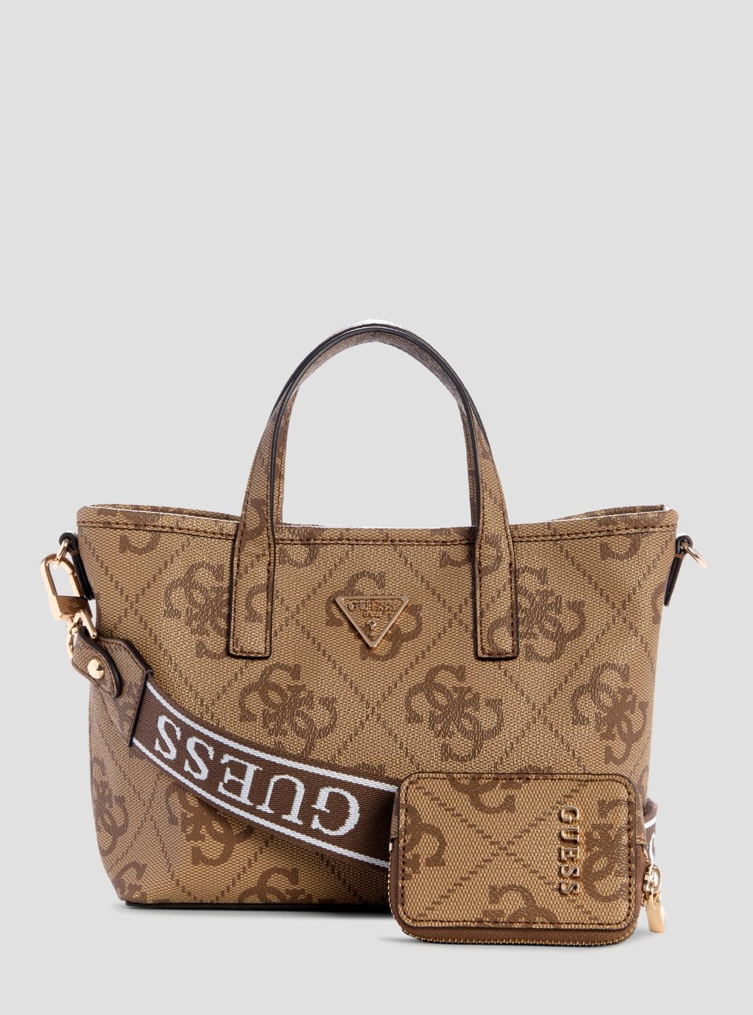 Brown logo latona ii mini tote bag