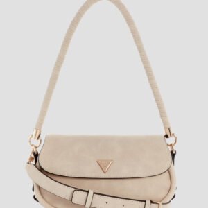 Taupe danya flap shoulder bag