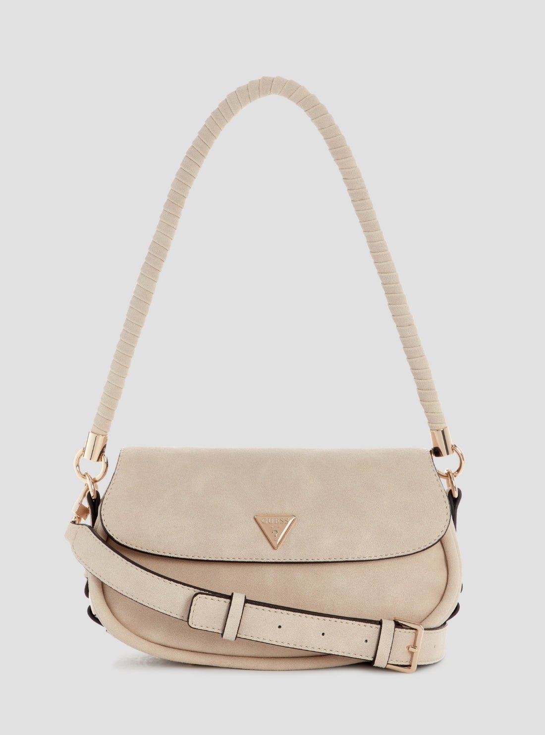 Taupe danya flap shoulder bag