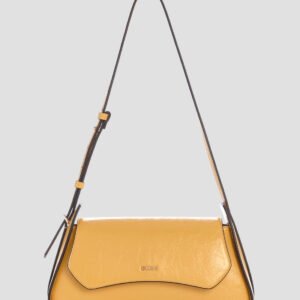 Yellow xena flap shoulder bag