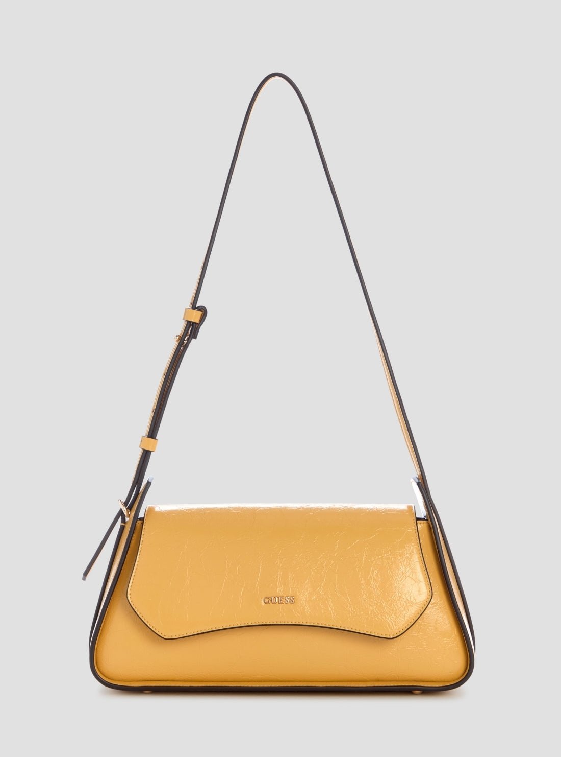 Yellow xena flap shoulder bag