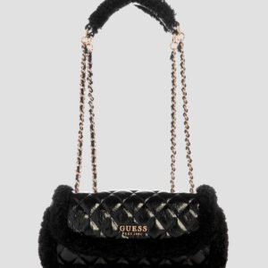 Black cristi convertible crossbody flap bag
