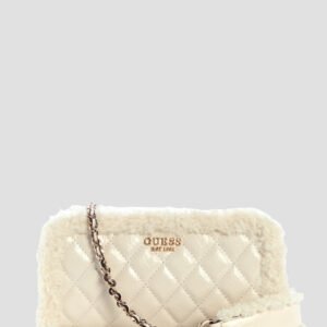 White cristi top zip crossbody mini bag
