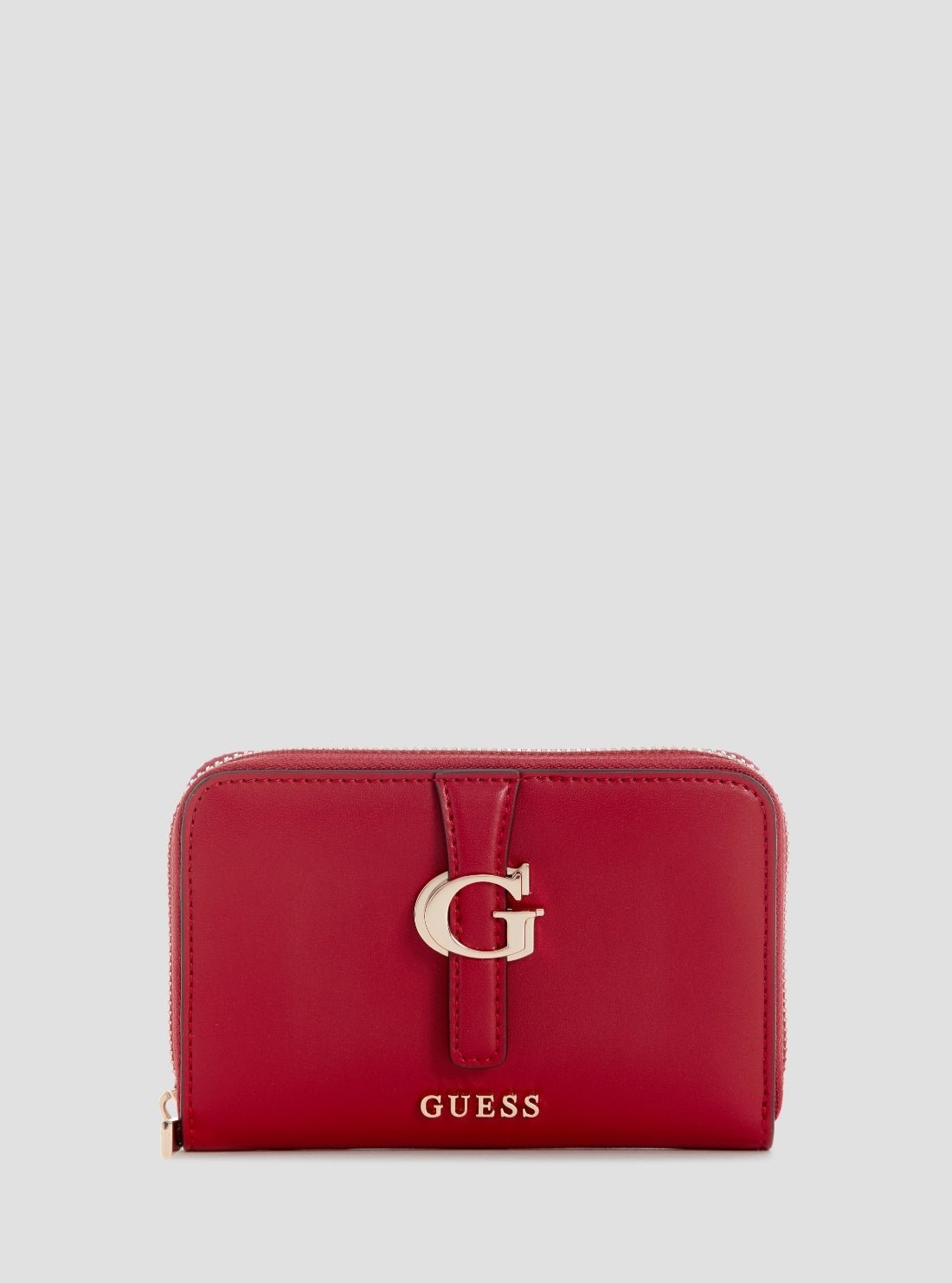 Red carrie medium zip around wallet