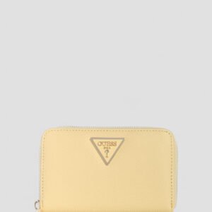 Yellow laurel medium zip around wallet