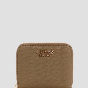 Dark taupe laurel small zip around wallet