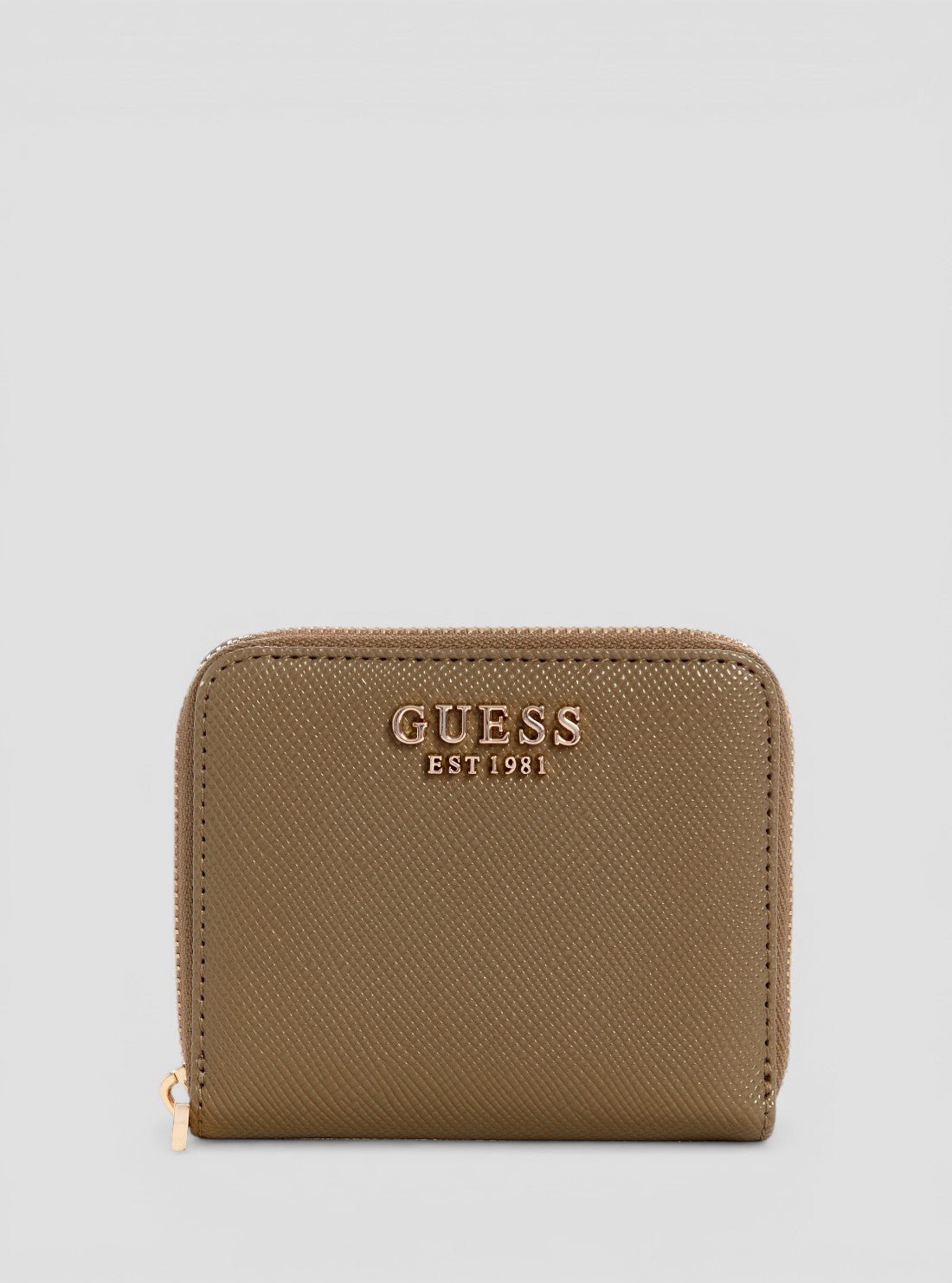 Dark taupe laurel small zip around wallet
