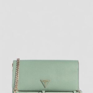 Green noelle crossbody flap organiser bag