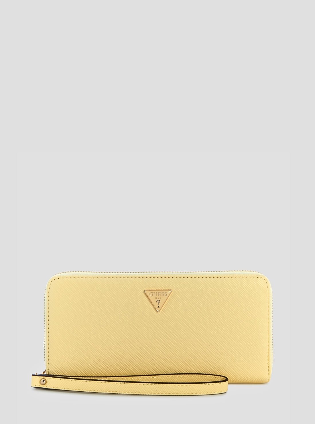Yellow gilda large zip around wallet