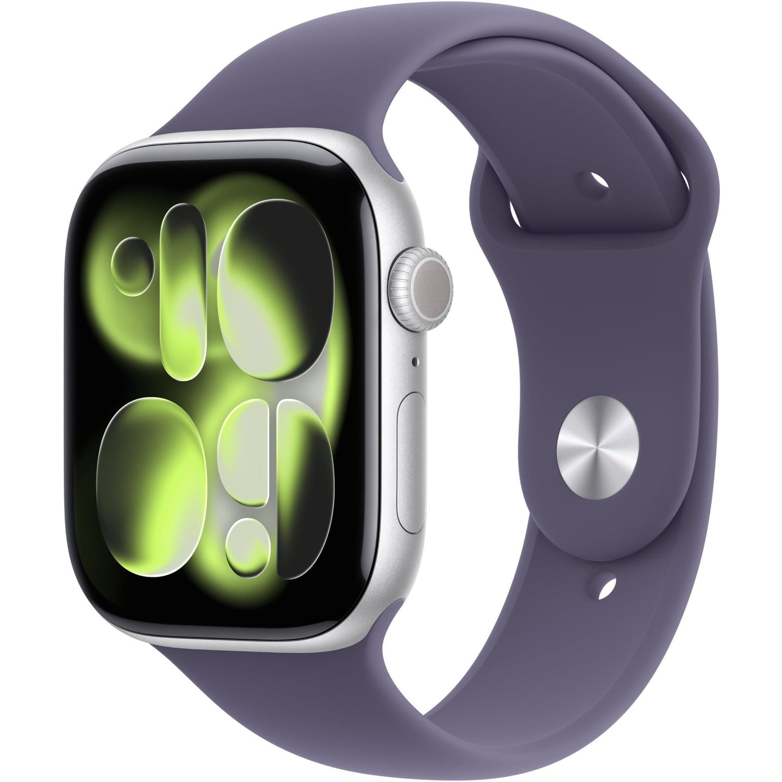 Apple Watch Series 11 46mm Silver Aluminium Case GPS + Cellular Sport Band (M/L) [Purple Fog]
