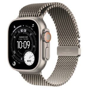 Apple Watch Ultra 3 49mm Natural Titanium Case GPS + Cellular Milanese Loop (Medium)
