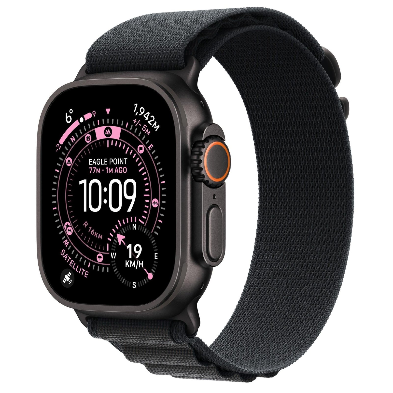 Apple Watch Ultra 3 49mm Black Titanium Case GPS + Cellular Black Alpine Loop (Medium)
