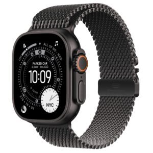 Apple Watch Ultra 3 49mm Black Titanium Case GPS + Cellular Milanese Loop (Small)
