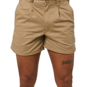 Drill Short With Belt Loop – Khaki