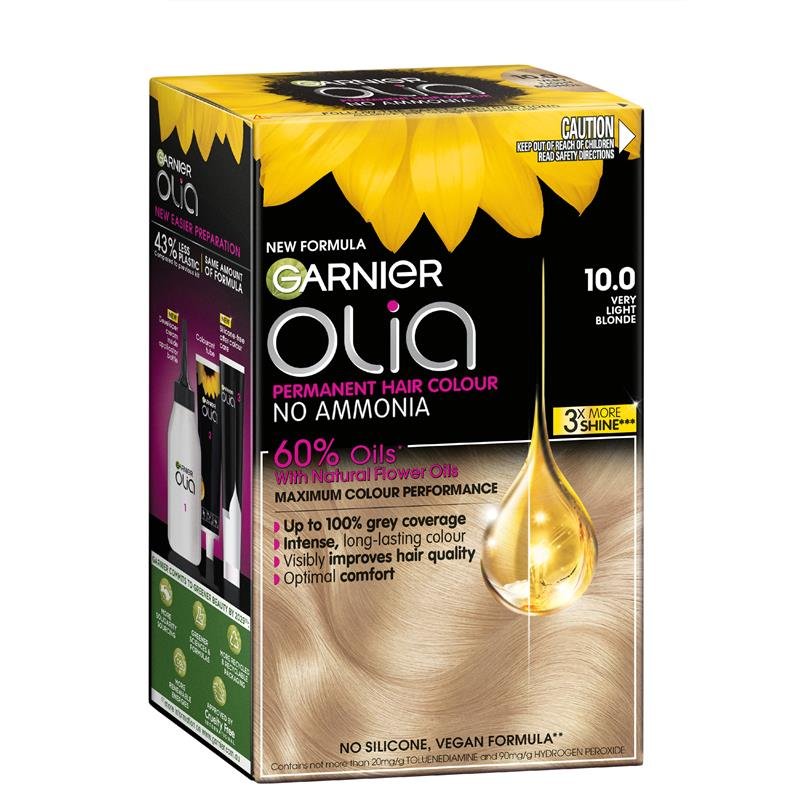 Garnier Olia 6.0 Light Brown Permanent Hair Colour No Ammonia 60% Oils