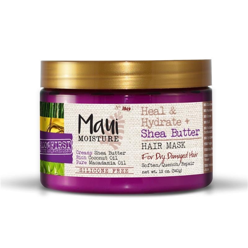 Maui Moisture Heal & Hydrate + Shea Butter Hair Mask For Dry & Damaged Hair 340g