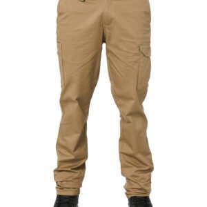 Stretch Cotton Drill Cargo Pants – Khaki