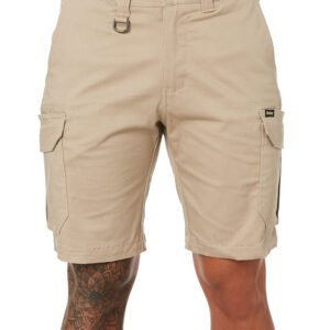 Stretch Cotton Cargo Short – Stone