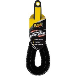 Supreme Shine Universal Wheel Brush – Soft, Plush, Non-Scratch Bristles – Non Bendable Plastic Car Wheel Brush