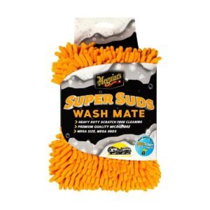 Super Suds Wash Mate – Super Soapy Suds – Sponge for Washing Car – Removes Dirt and Grime on Paint, Glass, Plastic and Chrome – Professional Grade Microfibre Sponge for Car Washing