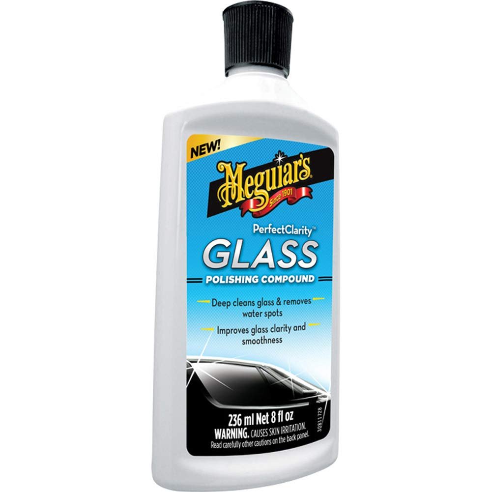 Perfect Clarity Glass Polishing Compound, 236 ml | Removes Water Spots, Stains and Haze | Leaves Automotive Glass Clear and Streak-Free