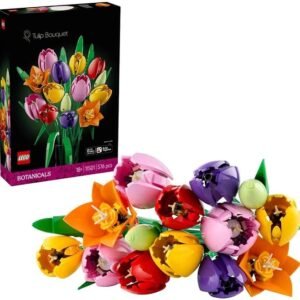 LEGO® Botanicals Tulip Bouquet 11501 Flower Decor Building Kit for Adults – Includes 5 Variants of Tulips in – Features Adjustable Stems – Treat Idea for Women and Men