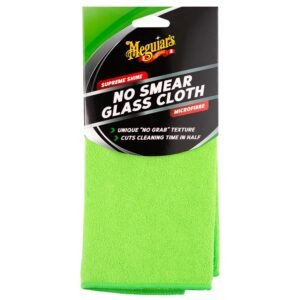 Glass Cleaning Cloth – No Smear Glass Cloth – Non-Scratching, 100% Lint Free, Machine Washable and Reusable Cleaning Cloth for Glasses, Windows and Mirrors and Polishing Cars – 400 x 400 mm