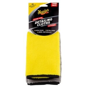 XL Supreme Shine Detailing Cloth – Super Absorbent, Soft Silk, Microfibre Cleaning Cloth – Reusable and Machine Washable Cleaning Cloths for Cars – Twin Pack – 60 cm x 40 cm