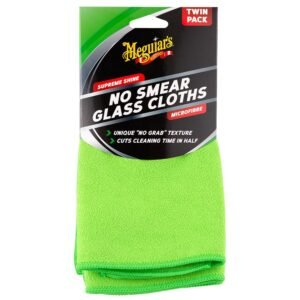 Glass Cleaning Cloth – No Smear Glass Cloth – Non-Scratching, 100% Lint Free, Machine Washable and Reusable Cleaning Cloth for Glasses, Windows and Mirrors – Twin Pack – 400 x 400 mm