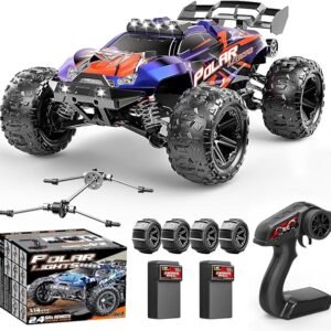 RC Cars 1:14 All Terrain Off-Road RC Truckfor Adult Beginners & Boys 8+, 4WD Fast Remote Control Car 40 KM/H, 4X4 Waterproof RC Vehicle with 2 Rechargeable 1300 mAh Batteries and 2 Sets of Tires