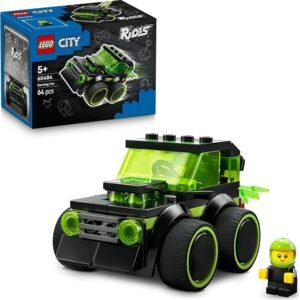 LEGO® City Rides – Gaming Race Car 60484 Model Kit – Small Race Car Toy with a Rides Junior Minifigure – Gamer Toy for Boys, Girls and Kids Aged 5+ – Small Treat Idea for Kids’ Birthdays