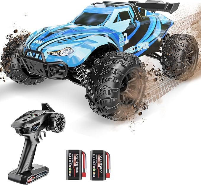 1:16 RC Car for Adults & Kids, All Terrain 4x4 Remote Control Car, 40+ km/H Off-Road RC Trucks, 40+ Mins Running High Speed Remote Control Trucks for Teen Boy Girl Gifts
