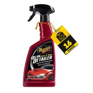 Quik Detailer Spray, 473 ml | Spray and Wipe Formula for Fast Surface Cleaning | Safely Removes Light Dust, Fingerprints and Residue | Designed for Clear Coat and Single Stage Paint