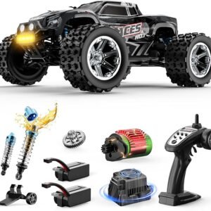 DEERC 8618 1/16 Fast Brushless RC Cars for Adults, Max 56mph, 2 3S Lipo Batteries Electric Off-Road Waterproof RC Truck,4X4 High Speed Remote Control Car, All Terrain RC Truggy for Boys