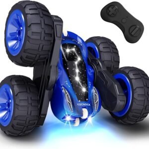 Tecnock Remote Control Car, 2.4GHz RC Cars with USB-C Easy Charging, 4WD Double Sided 360° Rotates and Flips RC Stunt Car, Toys for Boys, Boys Toys Age 8–10, Kids Gift Ages 6+