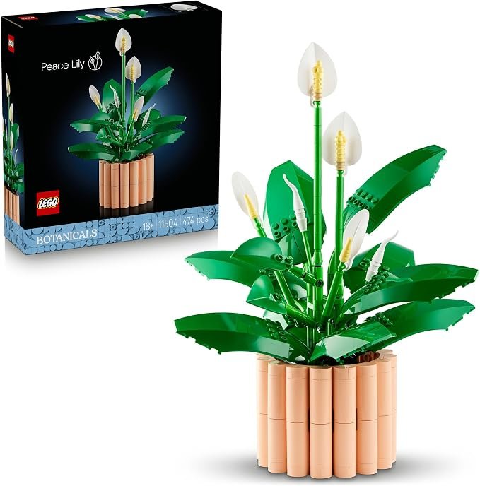 LEGO® Botanicals Peace Lily 11504 Flower Decor Building Kit for Adults - Birthday or Housewarming Toy Idea for Women and Men - Floral Display with Plant Pot
