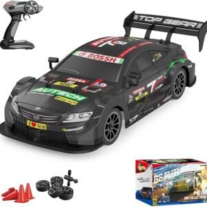 1/16 Scale RC Drift Car Remote Control Car 2.4GHz 4WD 30+KM/H High Speed Vehicle with LED Lights, Extra Drifting Tires Racing Vehicle Toys Birthday Gifts for Boys Adults, 2 Batteries