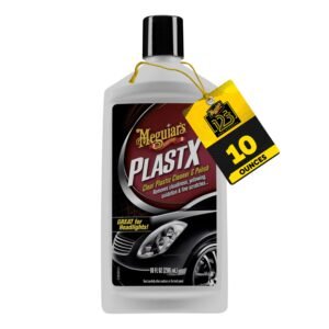 Plastx Clear Plastic Cleaner and Polish, 296 ml | Restores Clarity and Removes Cloudiness, Yellowing, Oxidation & Scratches from Headlights, Plexiglass & Convertible Windows