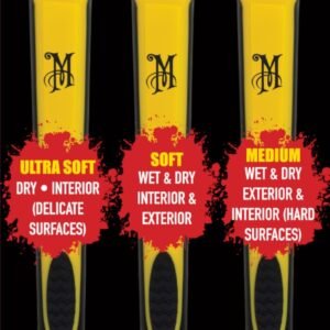 Meguiar’s Long-Lasting & Chemical-Resistant Different Strokes Detail Brush Set | Versatile Interior & Exterior Cleaning | Scratch-Free, Hard-to-Reach Areas | 3 Bristle Types