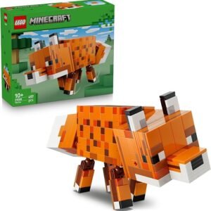 LEGO® Minecraft® The Fox 21588 Gaming Decoration Building Set – Animal Figure Toy for Boys and Girls Aged 10+ – Game Decor Posable Model for Play and Display – Gamer Toy for Kids