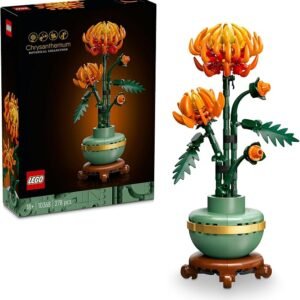 LEGO Botanicals Chrysanthemum Flower Building Set, Creative Model Kit for Adults to Build, Artificial Plant Toy for Women, Men, Her or Him, Home Decor or Office Display, Botanical Collection 10368