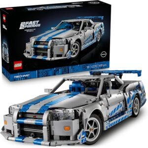 LEGO® Technic™ 2 Fast 2 Furious Nissan Skyline GT-R (R34) Car 42210 Model Kit, Vehicle Building Set, Creative Toy Set for Men, Women or Any Adult Fan
